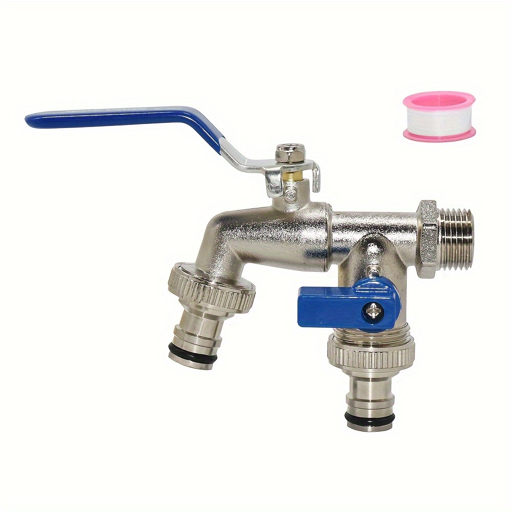 

Zinc Alloy Garden Hose Faucet With 20mm/0.78inch And 16mm/0.63inch Threads - Outdoor Water Tap For Garden, Washing Machine, And Rain Barrel