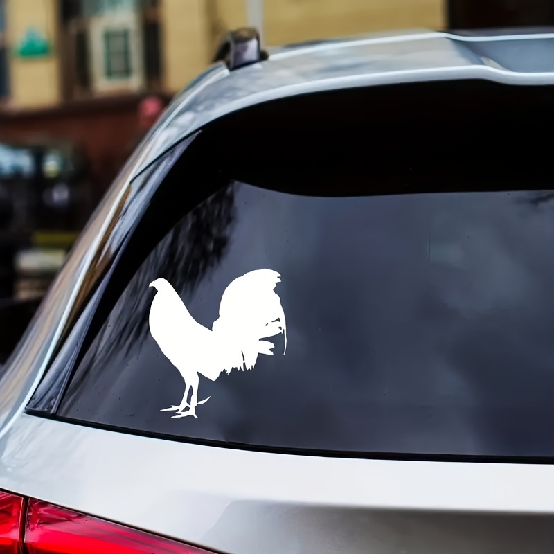 

Rooster Vinyl Decal Sticker For Car Rear Window – Self-adhesive , Universal Fit, Single Use, For Plastic & Glass With Semi-matte