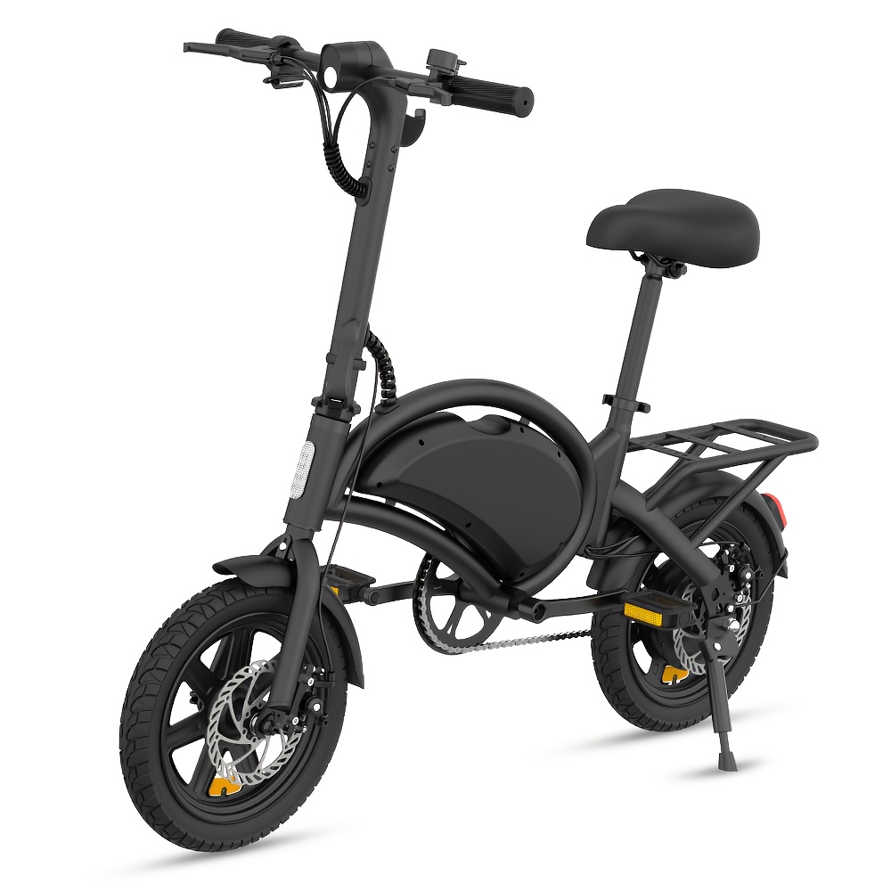 TEMU Ebikes For Adults, 14 Inch Foldable Adult Electric Bicycle With Lcd Display, 350w Motor, Of 15.5mph, 36v 7.8ah Lithium Battery, 14 Inch Tires,