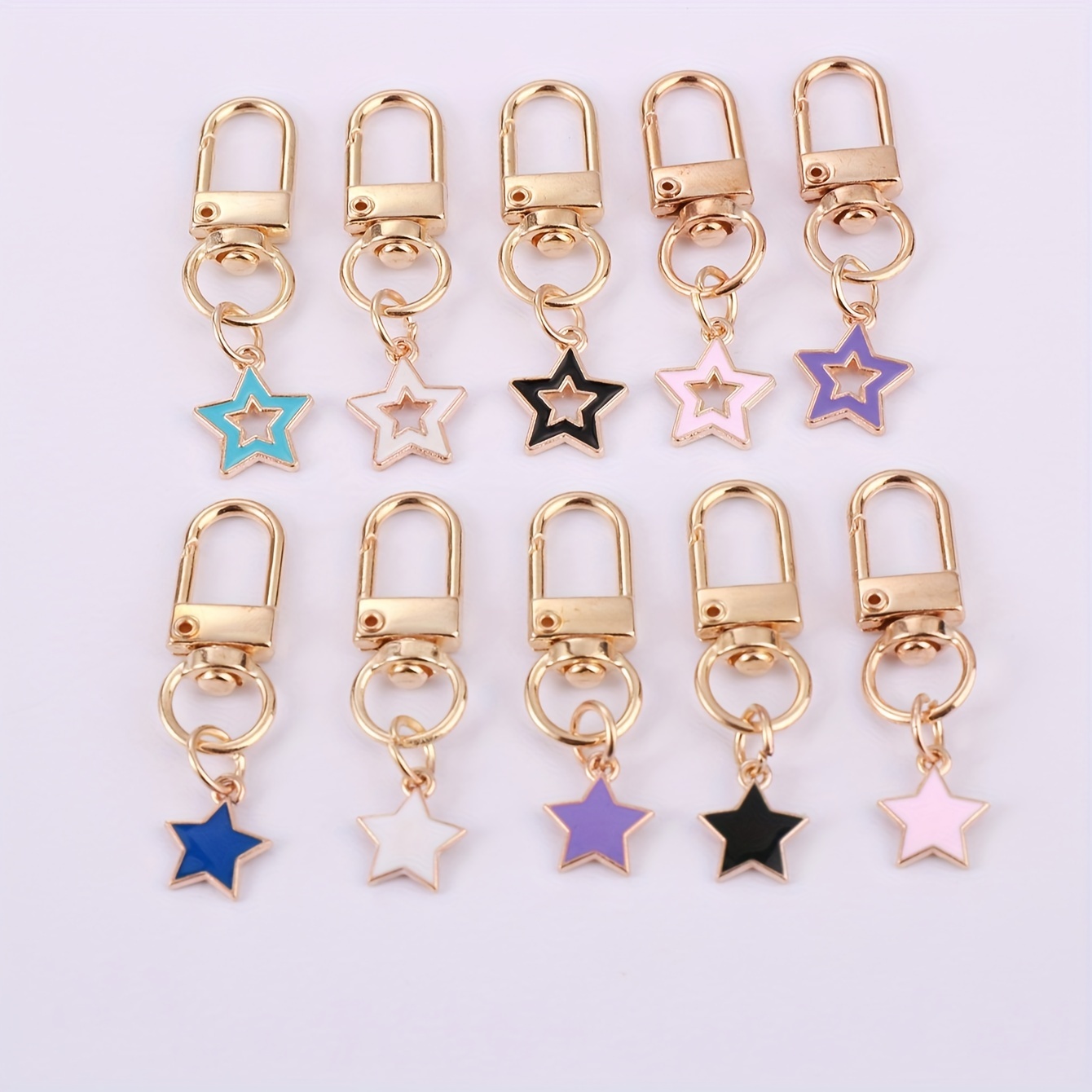 

10pcs Keychain Set - Alloy Enamel For & Backpacks, For