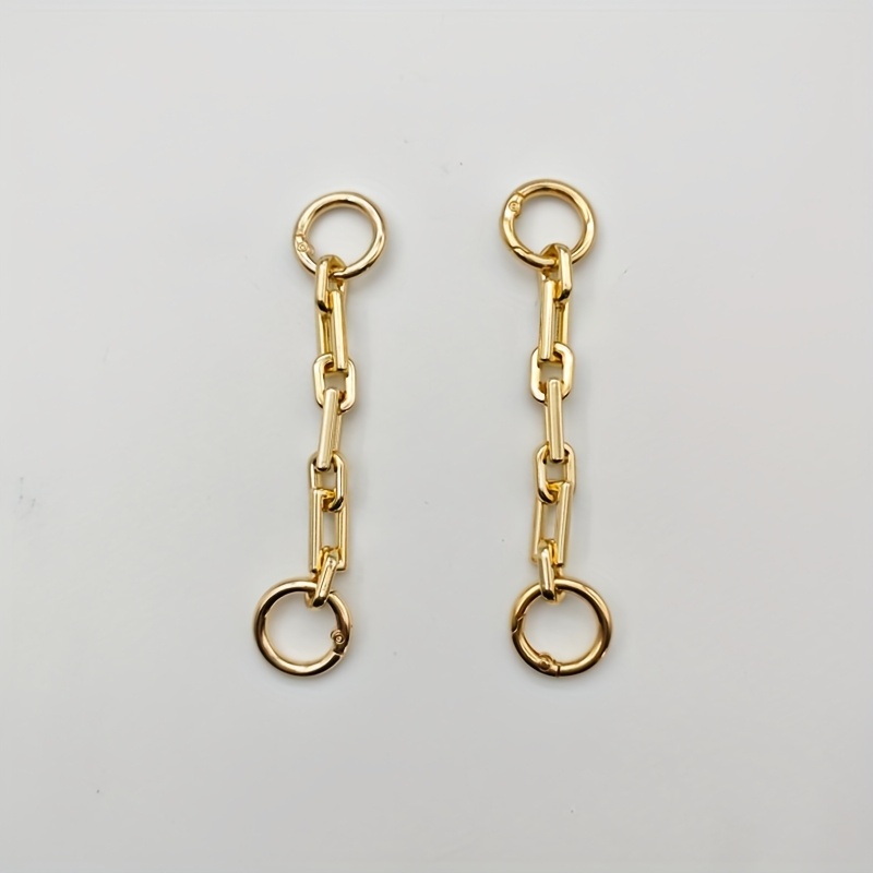 TEMU 2pcs, Metal Bag Chain Extender, Square Extension Shoulder Strap Chain, Handbag Making Accessories, Crossbody Packaging Decoration, Diy Wallet