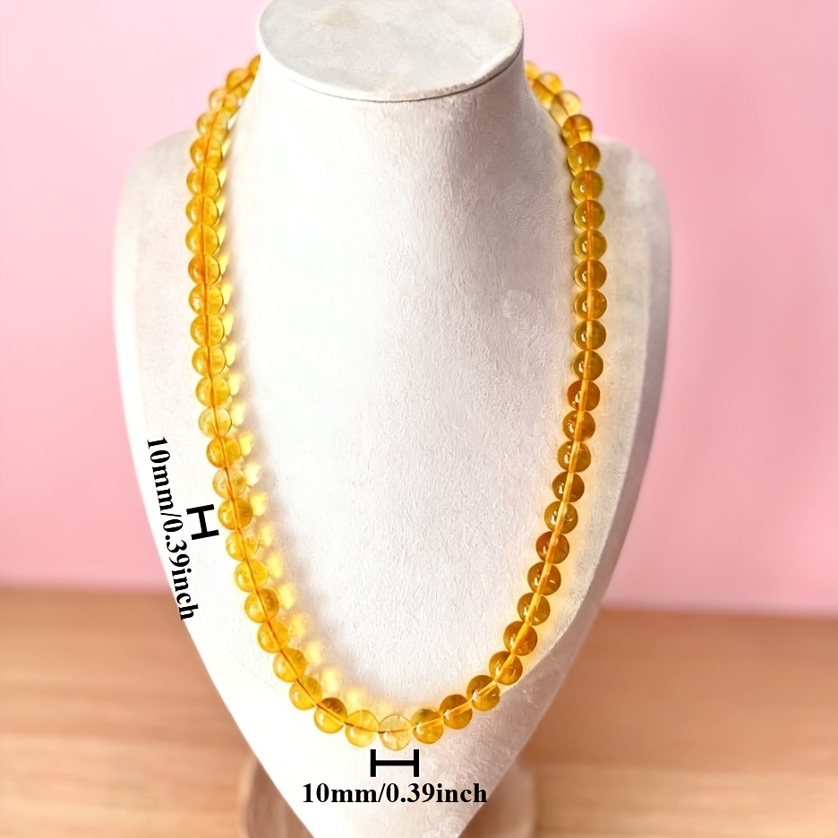 Women's Premium Yellow Crystal Necklace, Wealth & Confidence Boosting