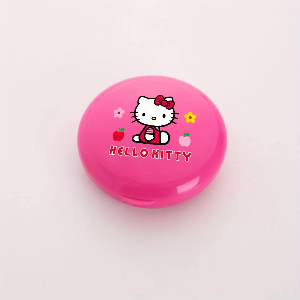 Hello Kitty Outdoor Round Portable 7-compartment Pill Box, 1-week Lightweight Desktop Organizer, 7-day Minimalist Home Tablet Capsule Box