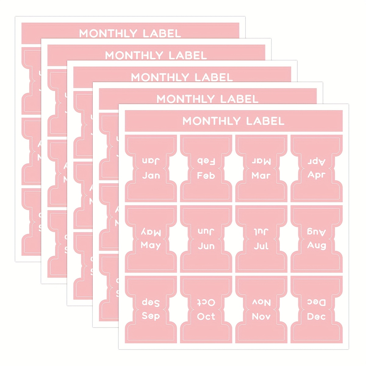 TEMU 60 Monthly Planner Stickers, Planner Labels, Monthly Tags For Planners, Decorative Monthly Index Labels, Calendar Stickers For Planners And