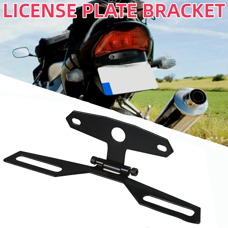 TEMU 1pc Motorcycle Stand, Motorcycle License Plate Holder, Universal Fit For Scooter Atv Dirt Bike, Holder With Hardware