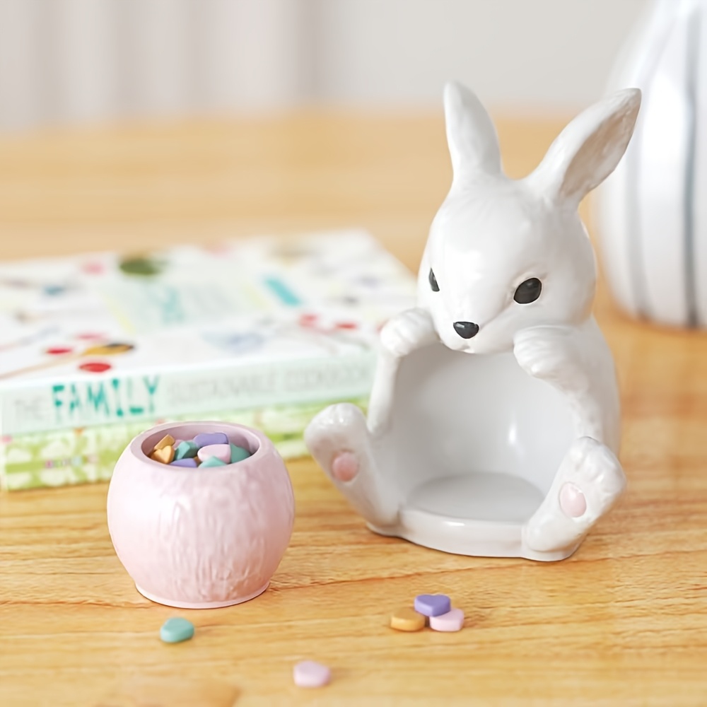 TEMU Set da 1 mini stampo in silicone a forma di coniglietto, stampo per resina a forma di coniglietto per resina epossidica, e di gesso, stampo per