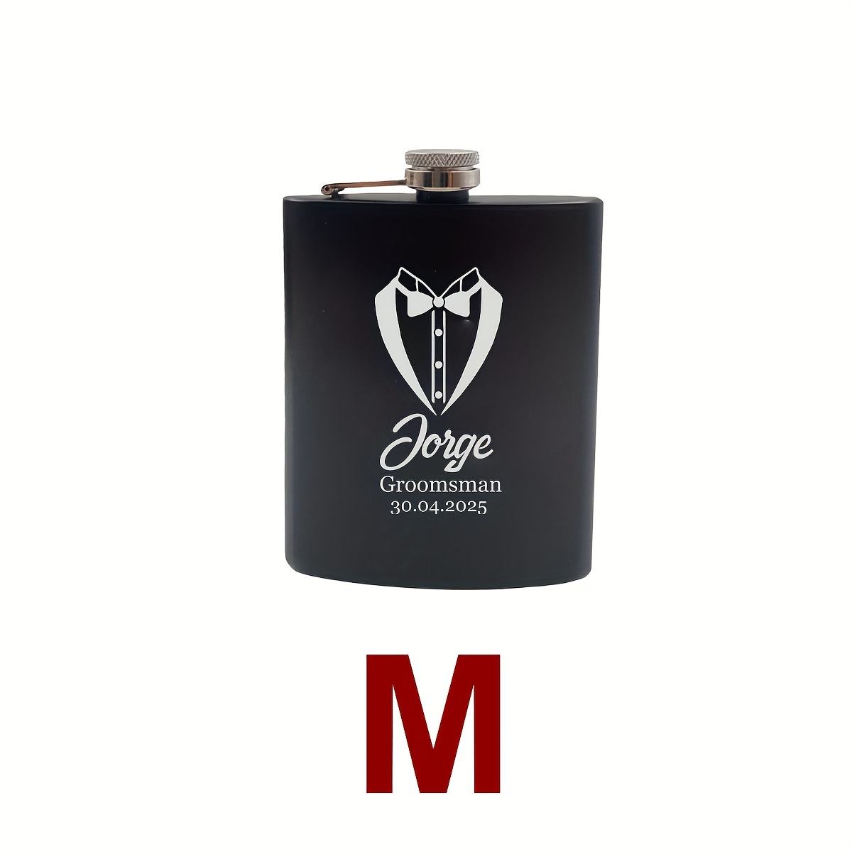 TEMU Custom Portable Hip Set, Personalized Name For Men, Customized Text Stainless Steel Liquor , Groomsmen , Wedding Gifts, Birthday Gifts, Father's