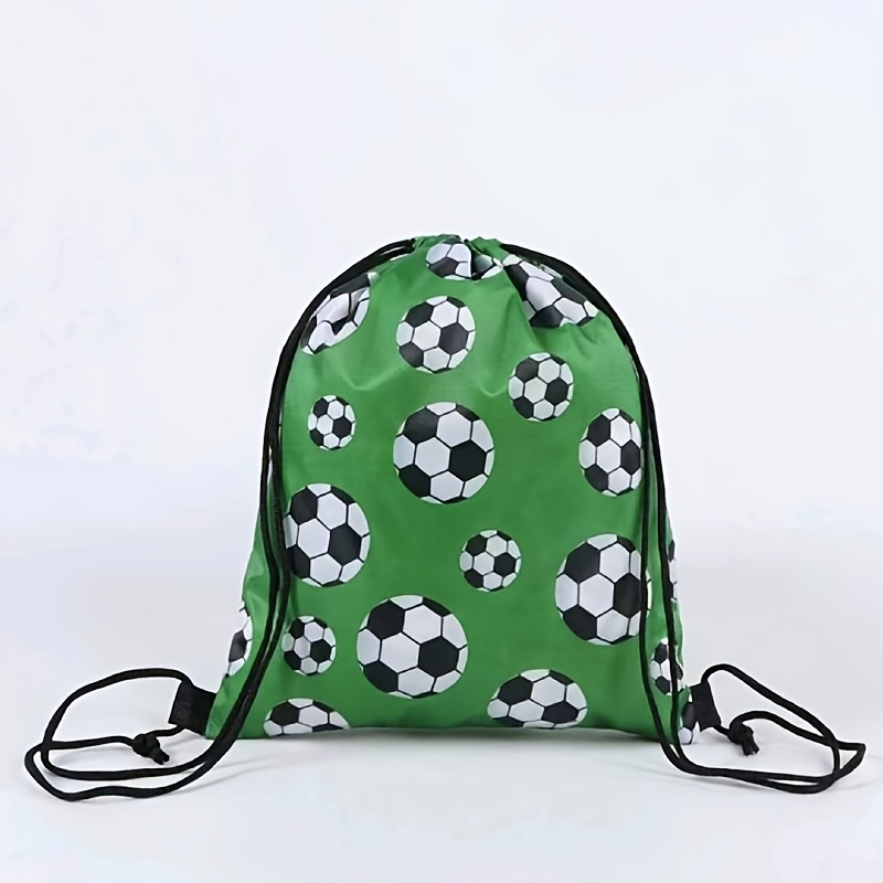1pc Outdoor Sports Drawstring Backpack With Football Pattern, Storage Bag, Suitable For Outdoor Activities
