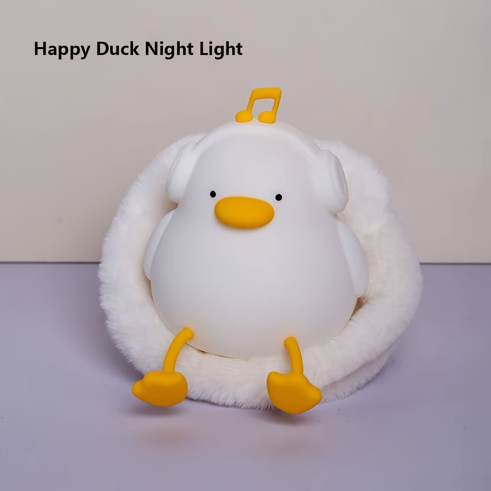 1pc musical duck clap light rgb colorful night lamp with timer function and   protection glow perfect bedside or gift for friends mood lighting room decor decorative light   design durable build touch control portable light adjustable brightness s gift small   Product details 7