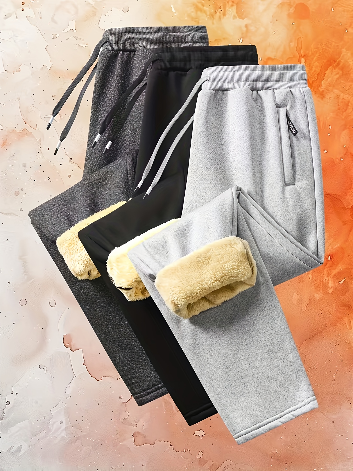 Men's Single-Piece Warm All-Zip Winter Pants