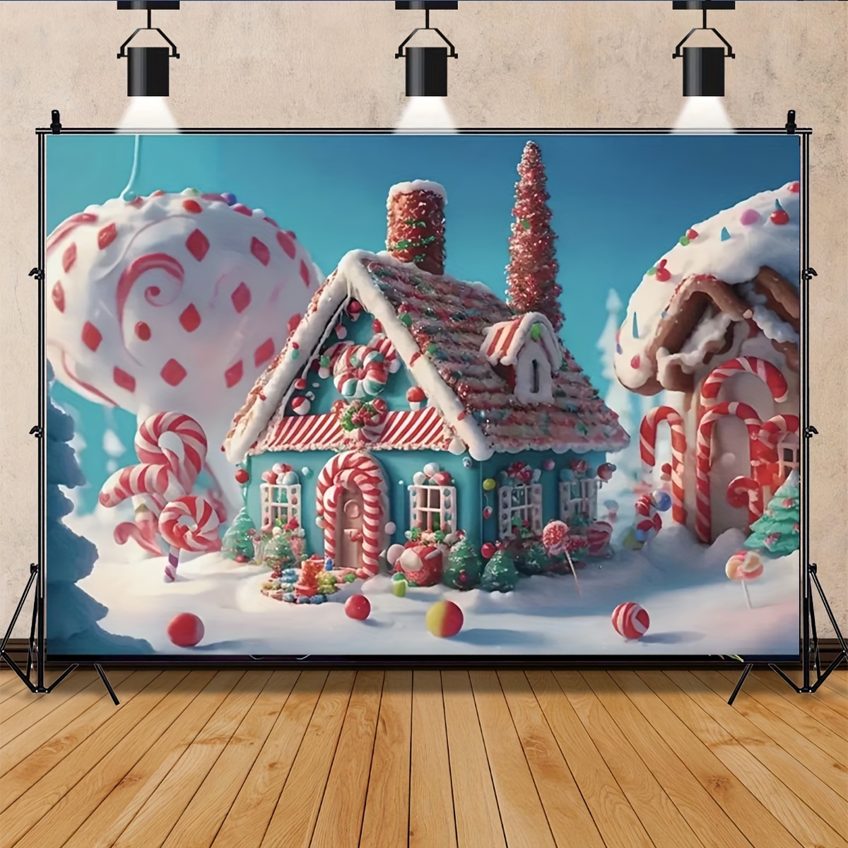 Vibrant Christmas Houses Vinyl