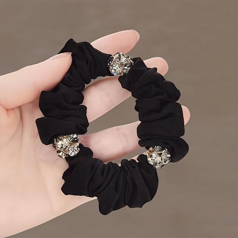 1pc Summer Breathable Soft High Elastic Ponytail Hair Tie, High-end Luxury Hair Tie, Women's Hair Accessory