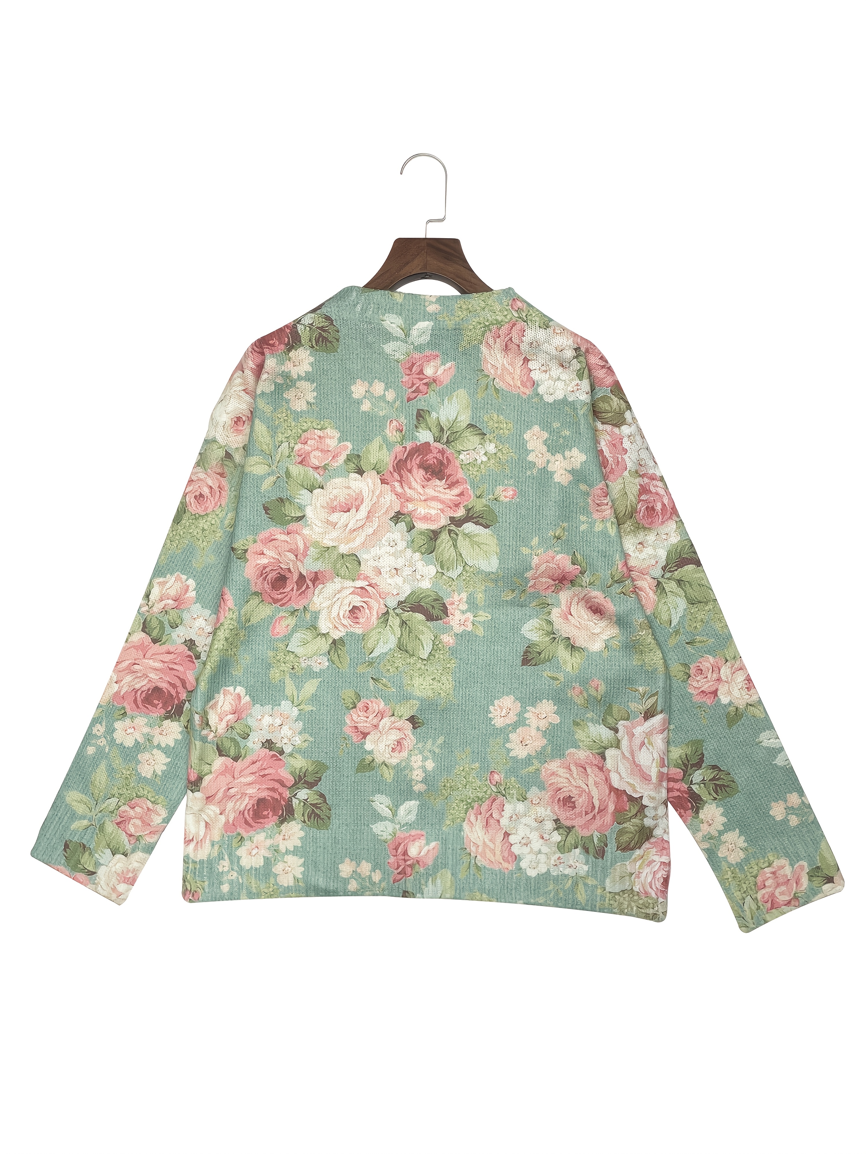 style floral print cardigan lightweight button front sweater with all over multicolor floral pattern round neck button details hand     season layering piece for casual or dressy outfits cardigan sweater detailed buttonwork