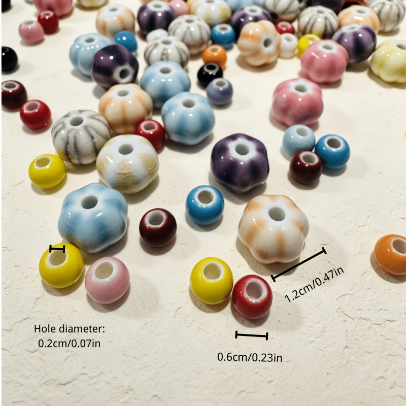 80pcs Mixed Ceramic Beads Set for Jewelry Making