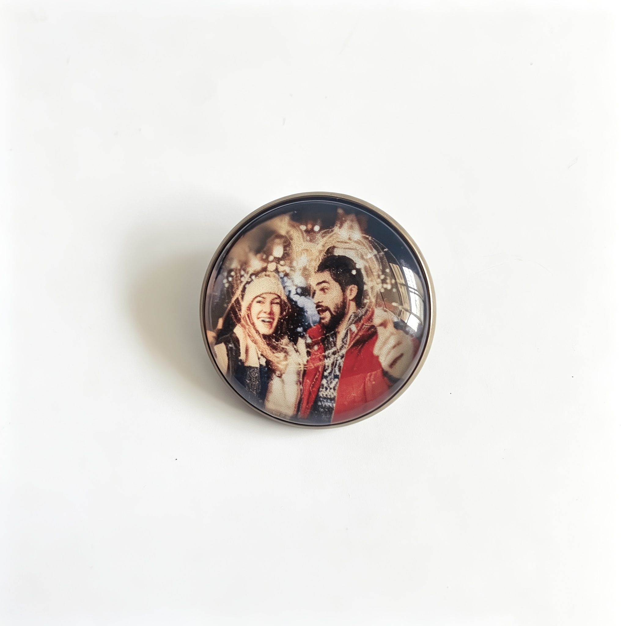 TEMU [Personalizzato] 1 /brooch vintage personalizzata con foto, cabochon retr簷 in vetro personalizzata, perfetta per abbigliamento, e zaini, un