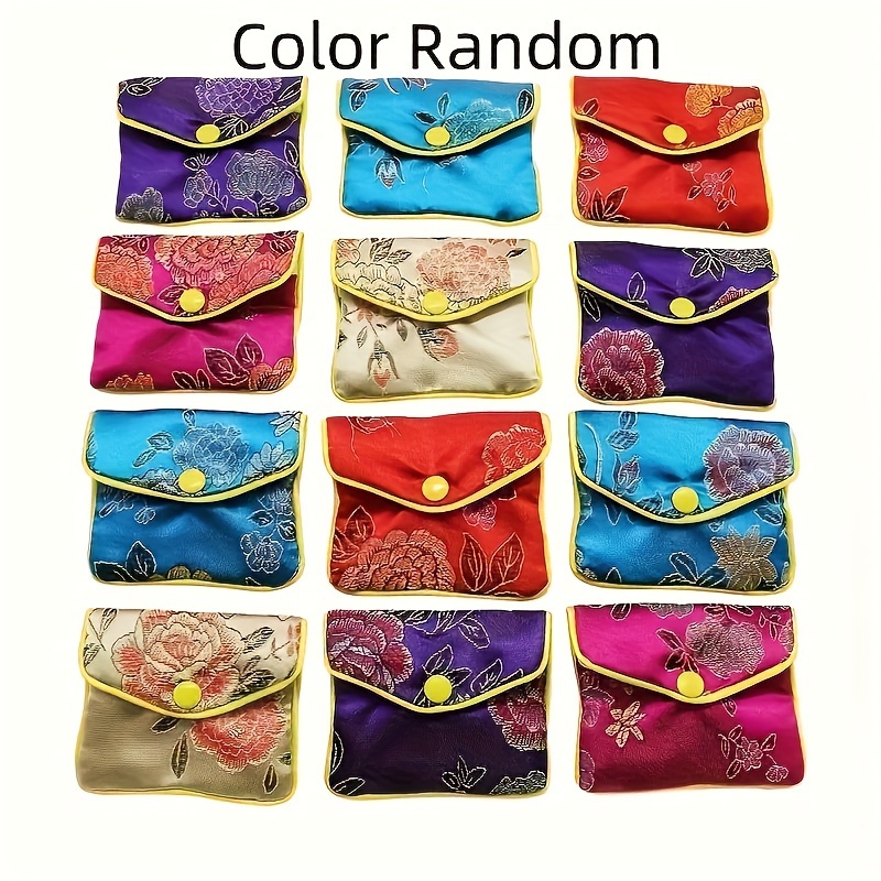 

12pcs Jewelry Bag, Jewelry Gift Bag, Multiple Random Colors Package Display Storage Supplies