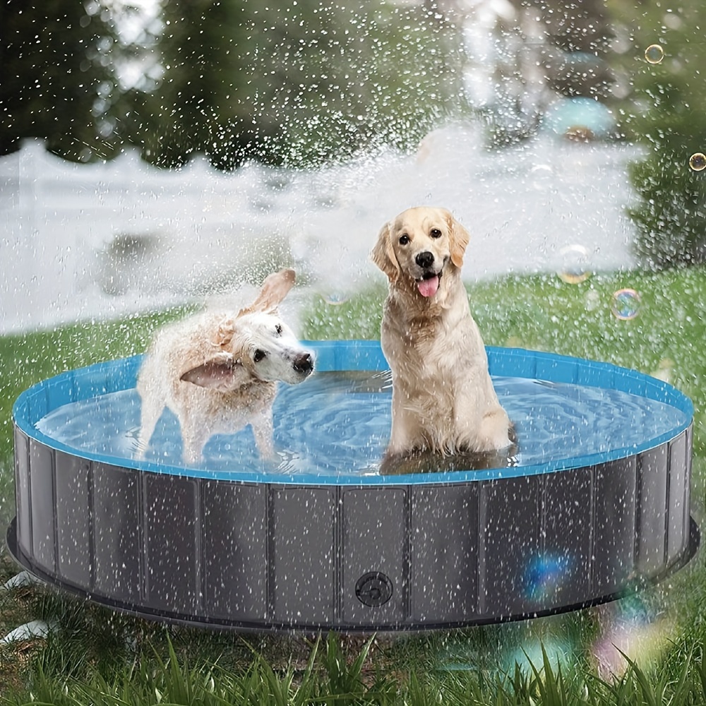 

Durable Pvc Dog Bath Tub - Foldable, Easy-clean Pet Wash Basin For Dogs & Cats