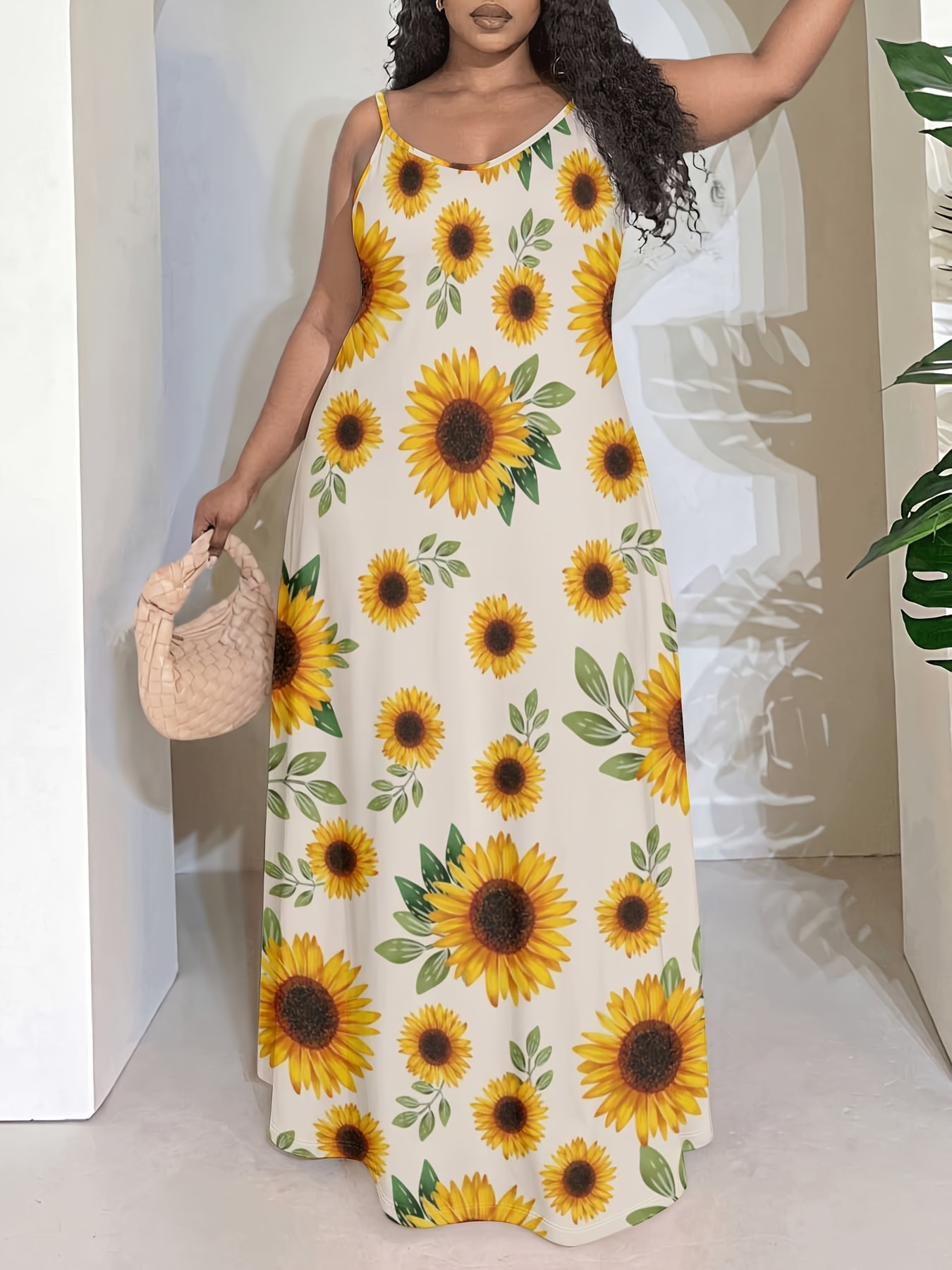 ladies sunflower dress for woman sold on Temu United States HOLDFALL2021