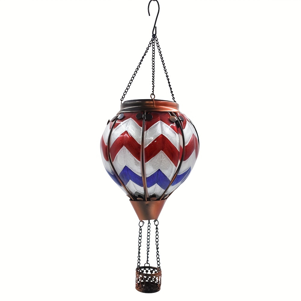 TEMU 1pc, Hand-painted Wavy Hot Air Balloon Wind Lights Hanging Lights Courtyard Atmosphere Lights