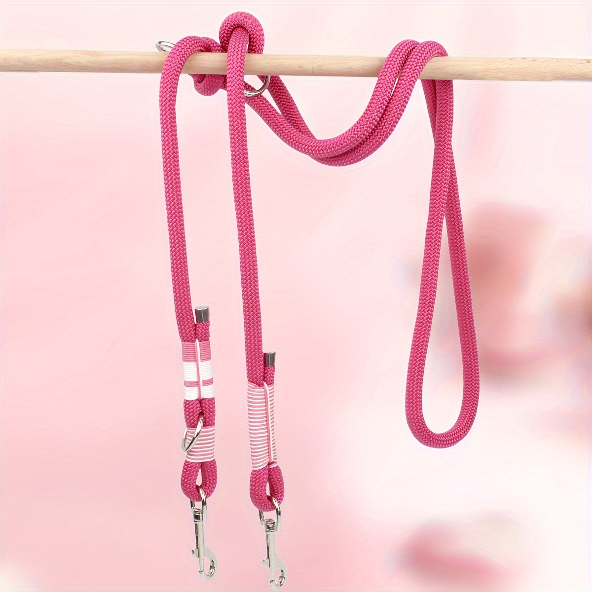 A Handcrafted Multi-functional For Dog Training, Featuring Dual Clips To Walk And Allowing Running
