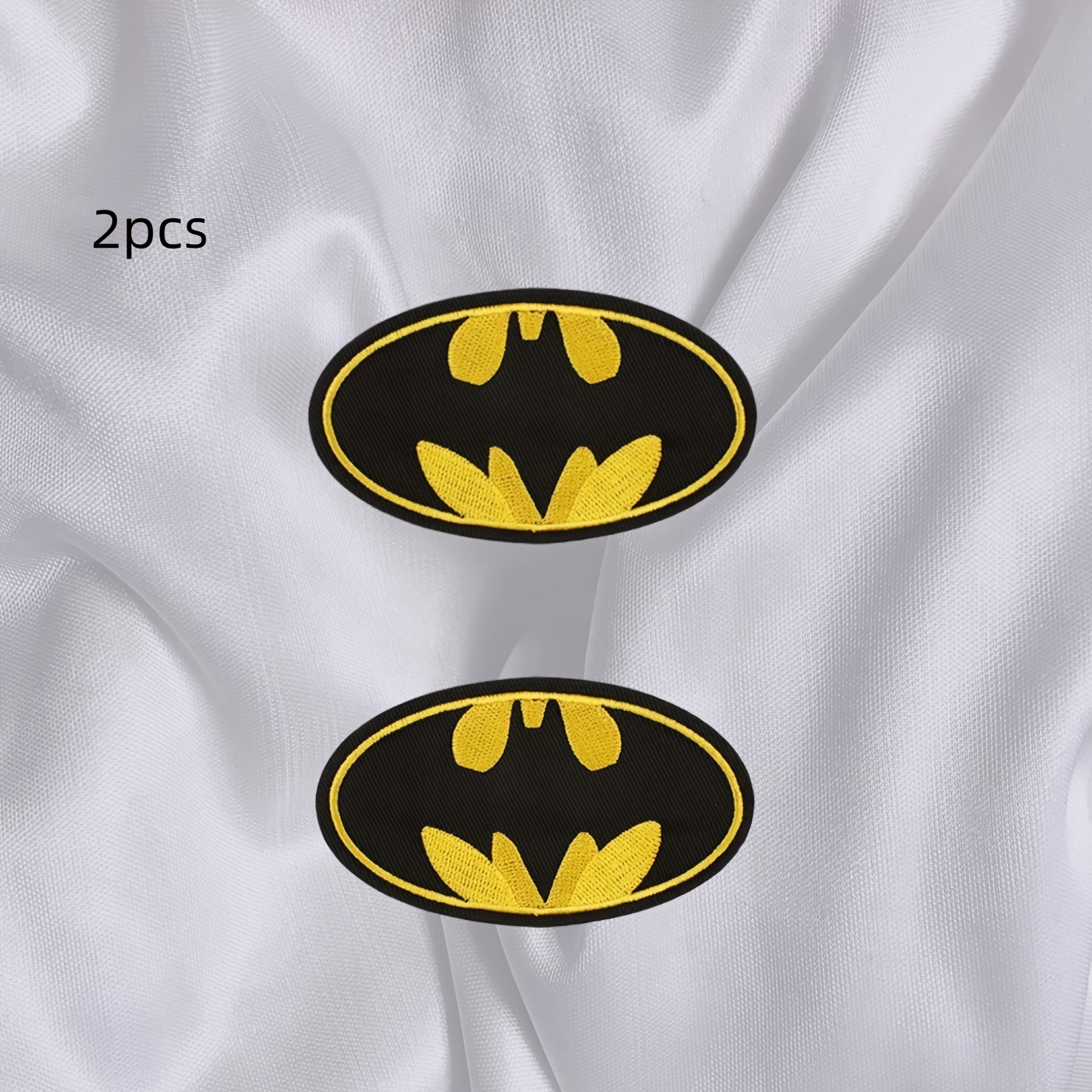 TEMU 2pcs Set, Batman Cartoon Cloth Patches, Clothing Iron-on Embroidery Sewing Appliqué Fabric Badge Clothing Additions, Washable Embroidery Patch,