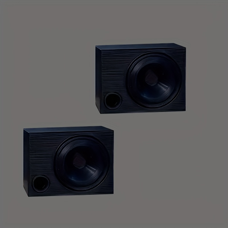 2pcs 3d Printed Mini Speaker Models - Realistic Miniature Speaker Replicas With Mini , For Stereoscopic Models, Desktop Role-playing Scenes, Collectors And Crafters (plastic, Black) - Ideal Gift