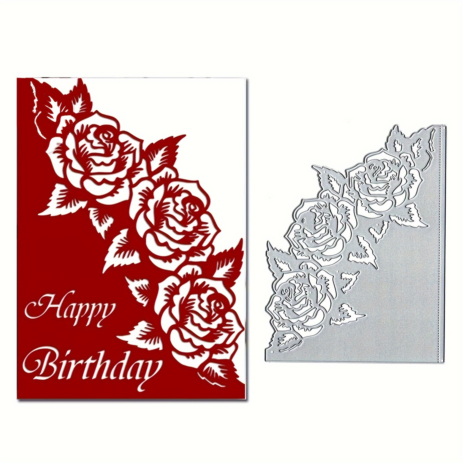 

1pc Metal Die Cut, 2024 Metal Cutting Die For Paper Card Making Scrapbooking Diy Cards Photo Album Craft Decorations Lace Rose Flower Metal Die Cuts