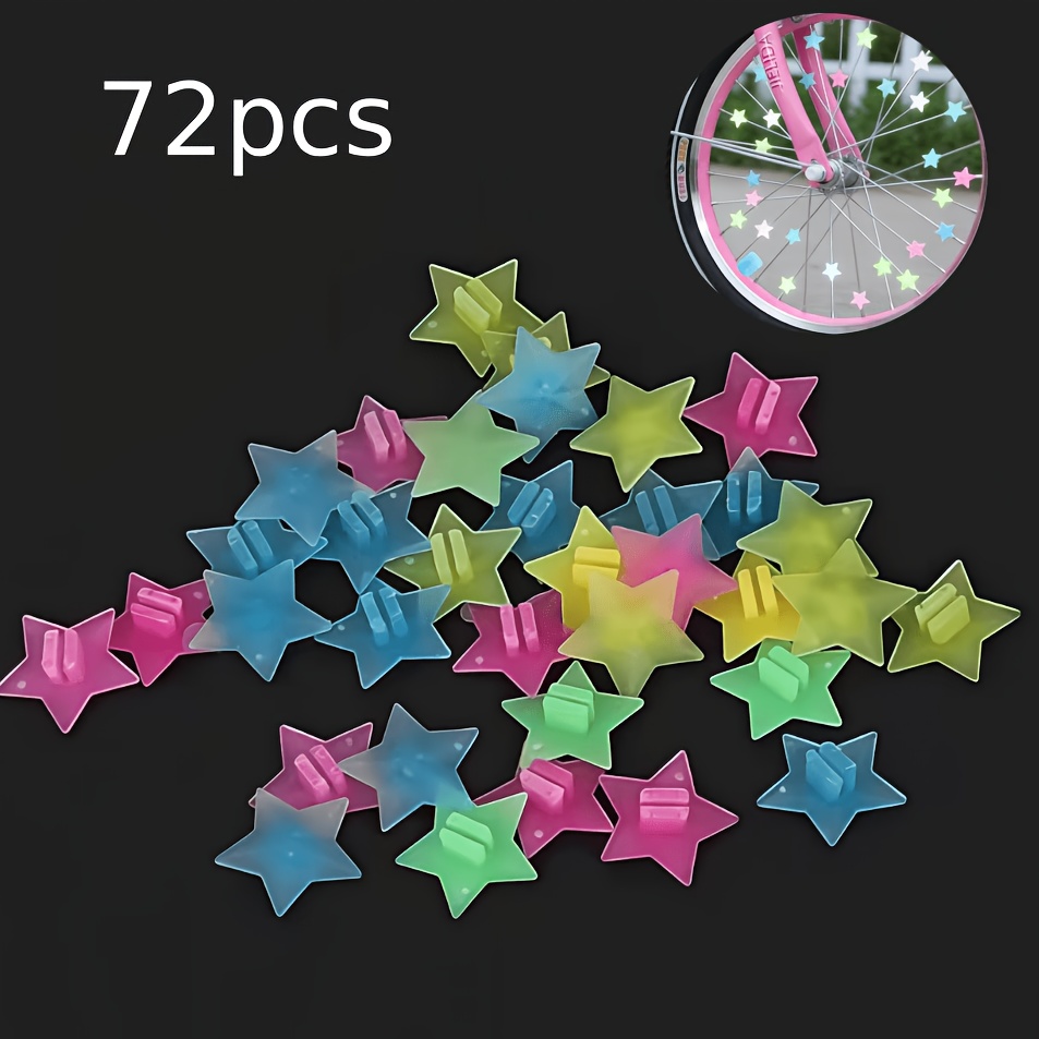 TEMU 72pcs -the- Wheel Decorations, Suitable For Night Riding, Wheel Types, Holiday Gift For Cycling Enthusiasts, Universal Bike Decor Accessory