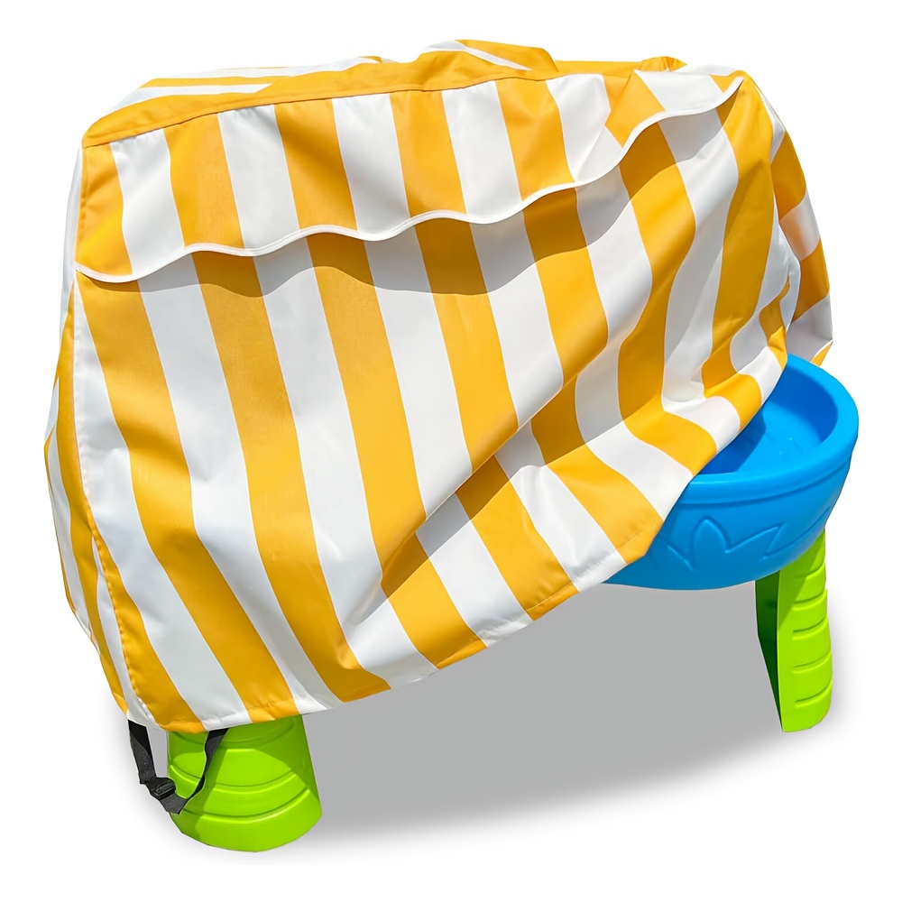 TEMU Heavy-duty Outdoor Water Table Cover - Uv & Rectangular Table With Striped Design, Compatible With Splash, Patio Furniture & ' Pool Tables -