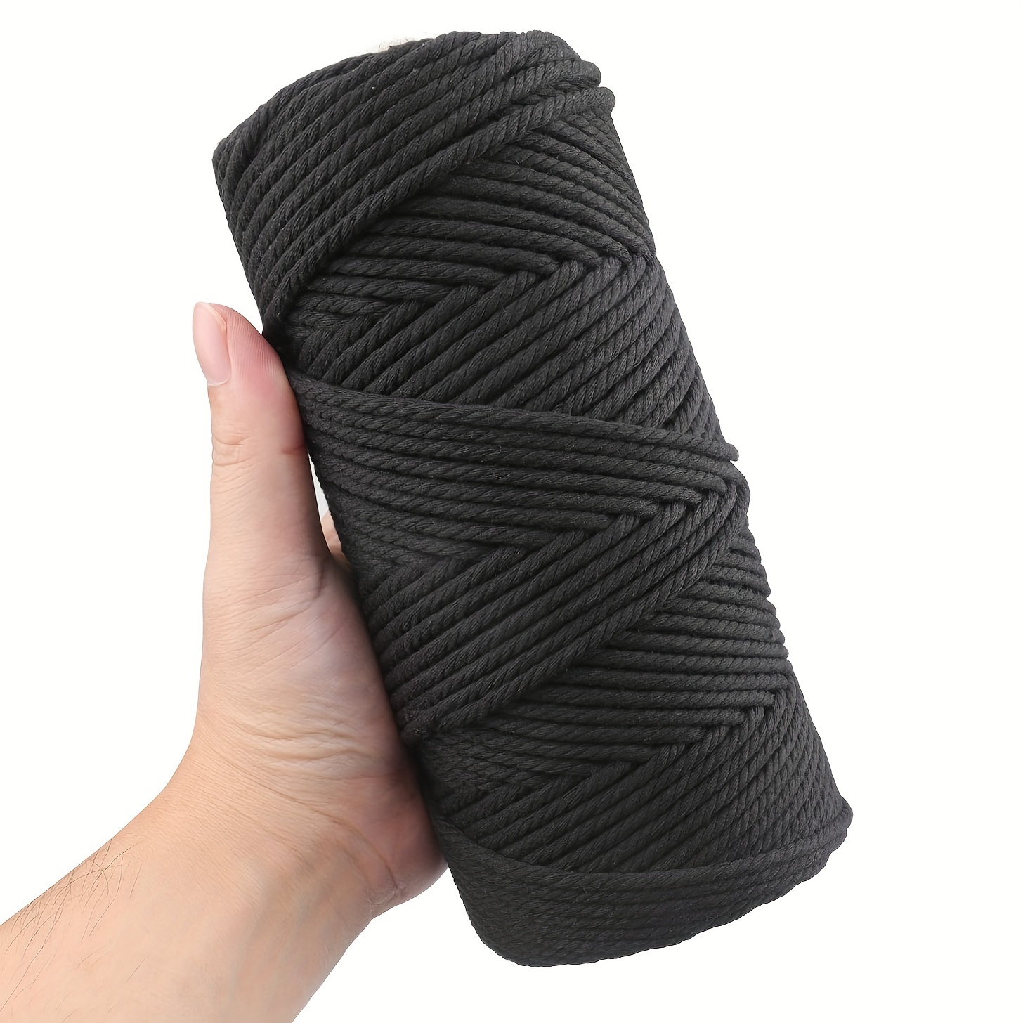

Premium Black Macrame Cord 3mm X 50m/100m - Cotton String Twine Rope For Decoration, Plant Hangers, Knitting, Wall Hangings, Gift Wrapping, Baking Supplies