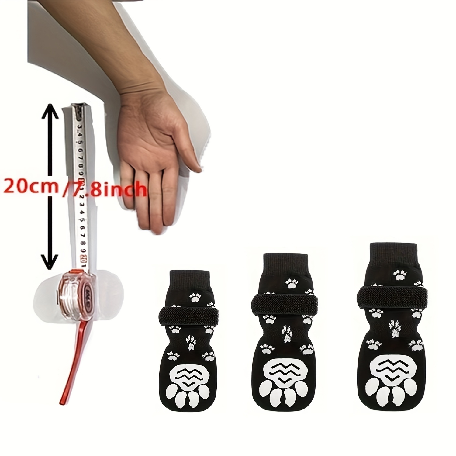 8pcs Non-Slip Dog Socks for Paw Protection