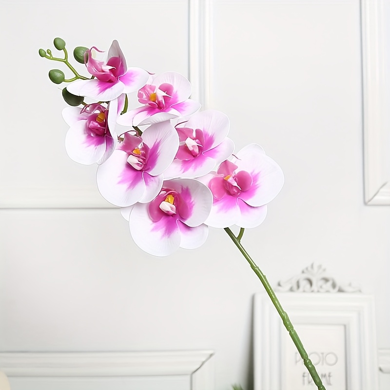 Image of Advanced 3d Phalaenopsis Artificial Flowers, Perfect For Home, Garden, Table, And Wedding Decorations