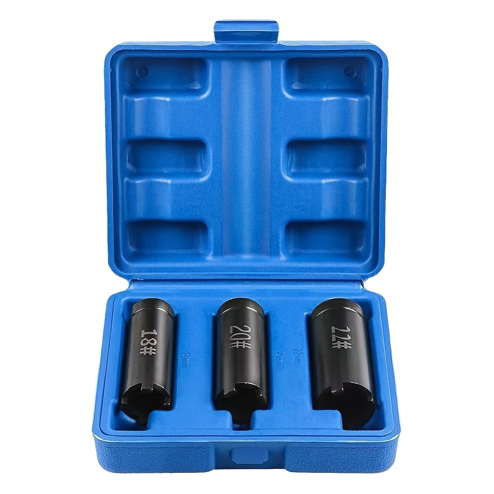 TEMU Set da 3 pezzi di bussole per smontaggio di bloccaggio frizione 18-22mm, estrattore dadi frizione moto, manicotto a quattro , utensile per auto
