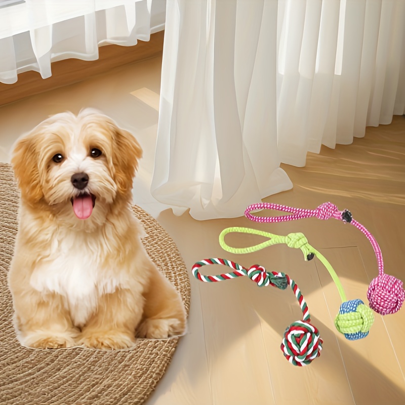 

Hand-knotted Rope Ball For Dogs - Interactive Chew Toy For Medium Breeds, Teeth Cleaning & Tug Play, Dog Rope Toys For Aggressive Chewers, Boredom, Pull