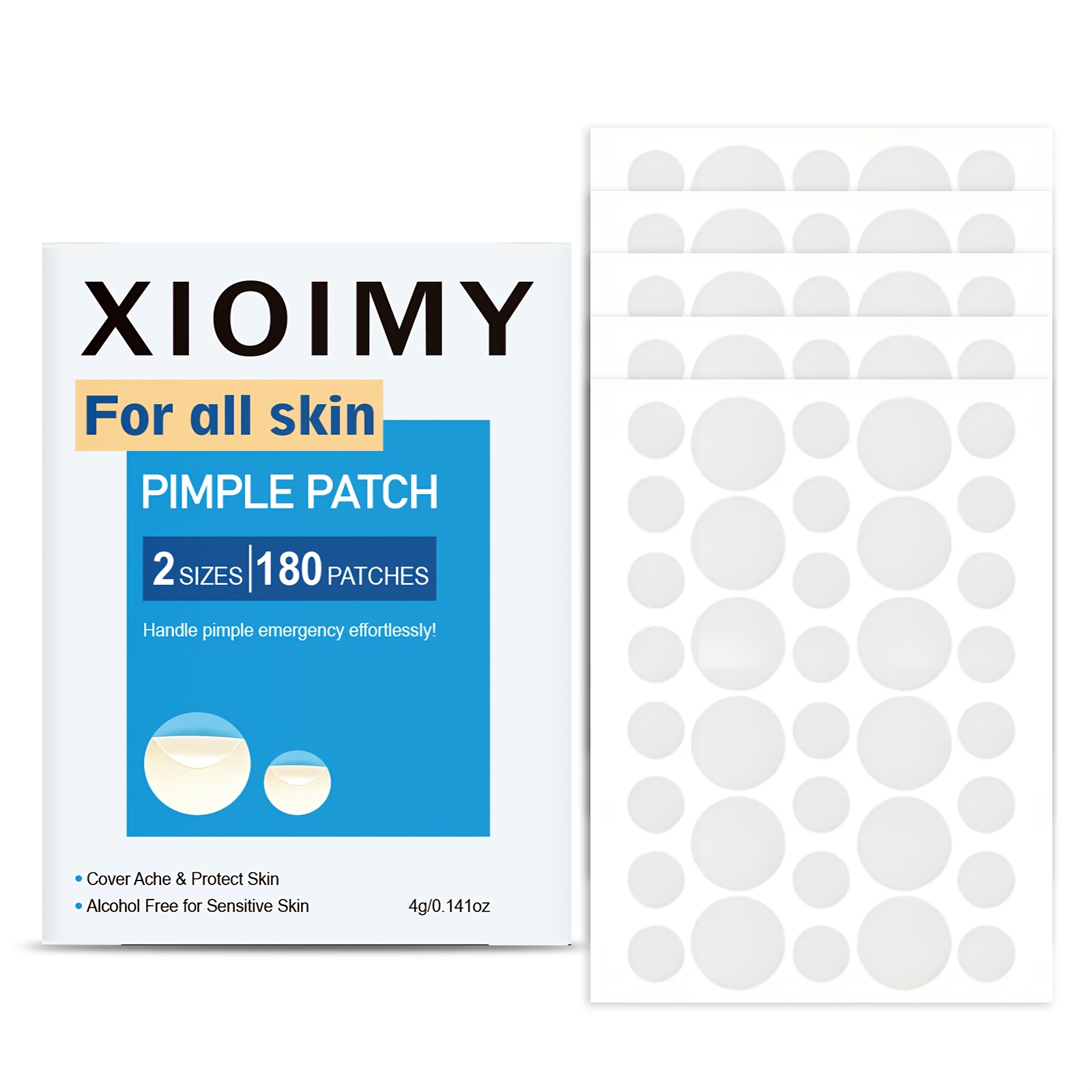 180pcs Day And Night Hydrocolloid Patch - Mild And Non Irritating, Covering Blemishes, Pimples, Perfect Concealer, Suitable For Types