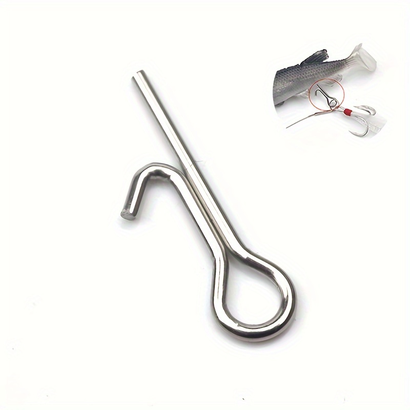 

100pcs/pack Stainless Steel Soft Bait Stinger Spike, Soft Lure Latch Pin, Treble Hook Connector, Fishing Accessories