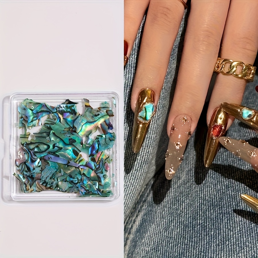 Natural Abalone Shell Fragments for DIY Nail Art and Crafts