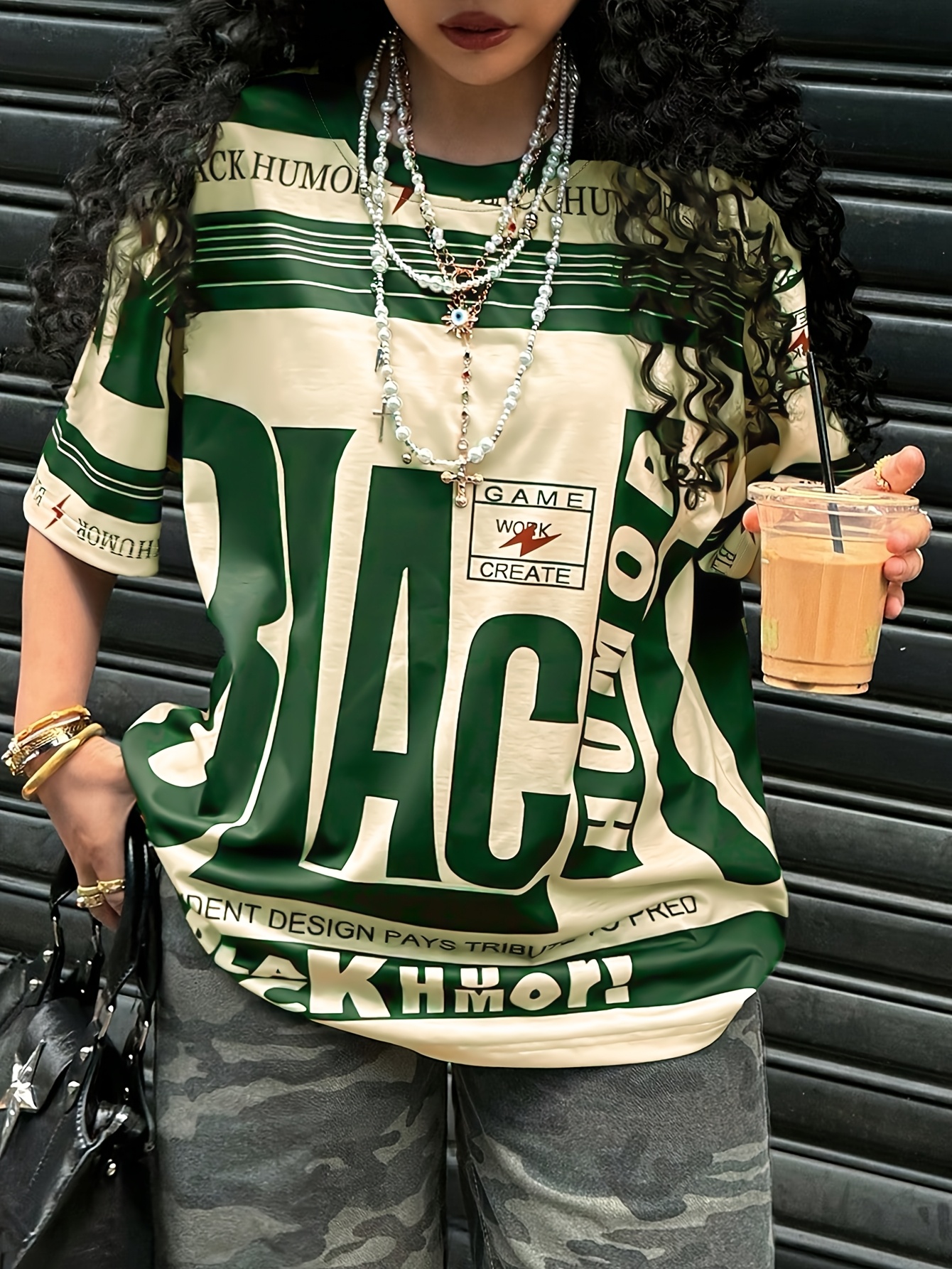 womens streetwear graphic t shirt fabric Temu