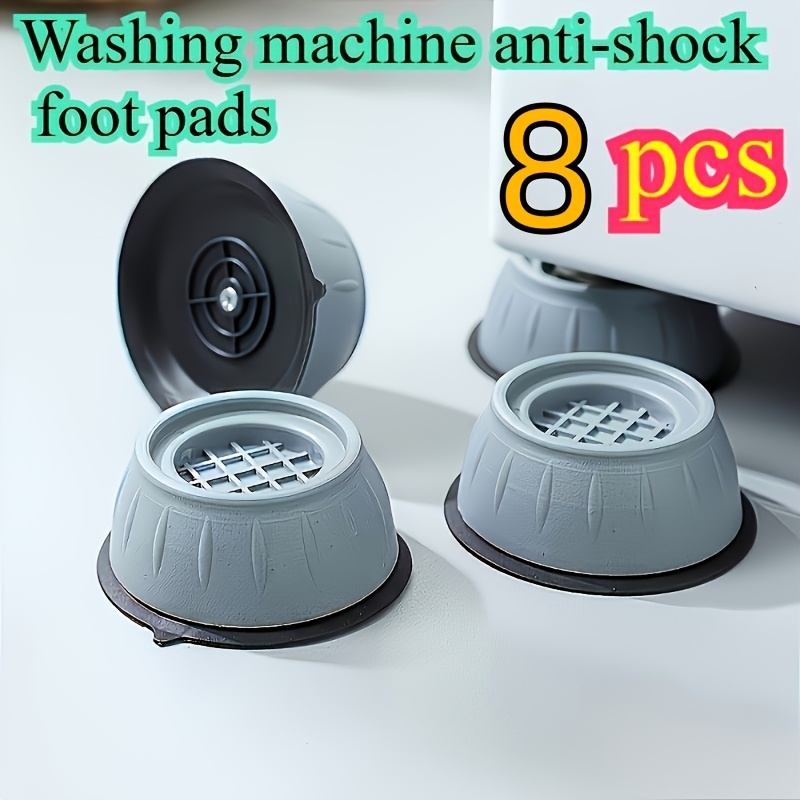 TEMU 8pcs Washing Machine Anti-vibration Feet Pads, Refrigerator Foot Stands, Height-increasing Fixing Pads, Random Colors, Storage Rack Base, Quiet