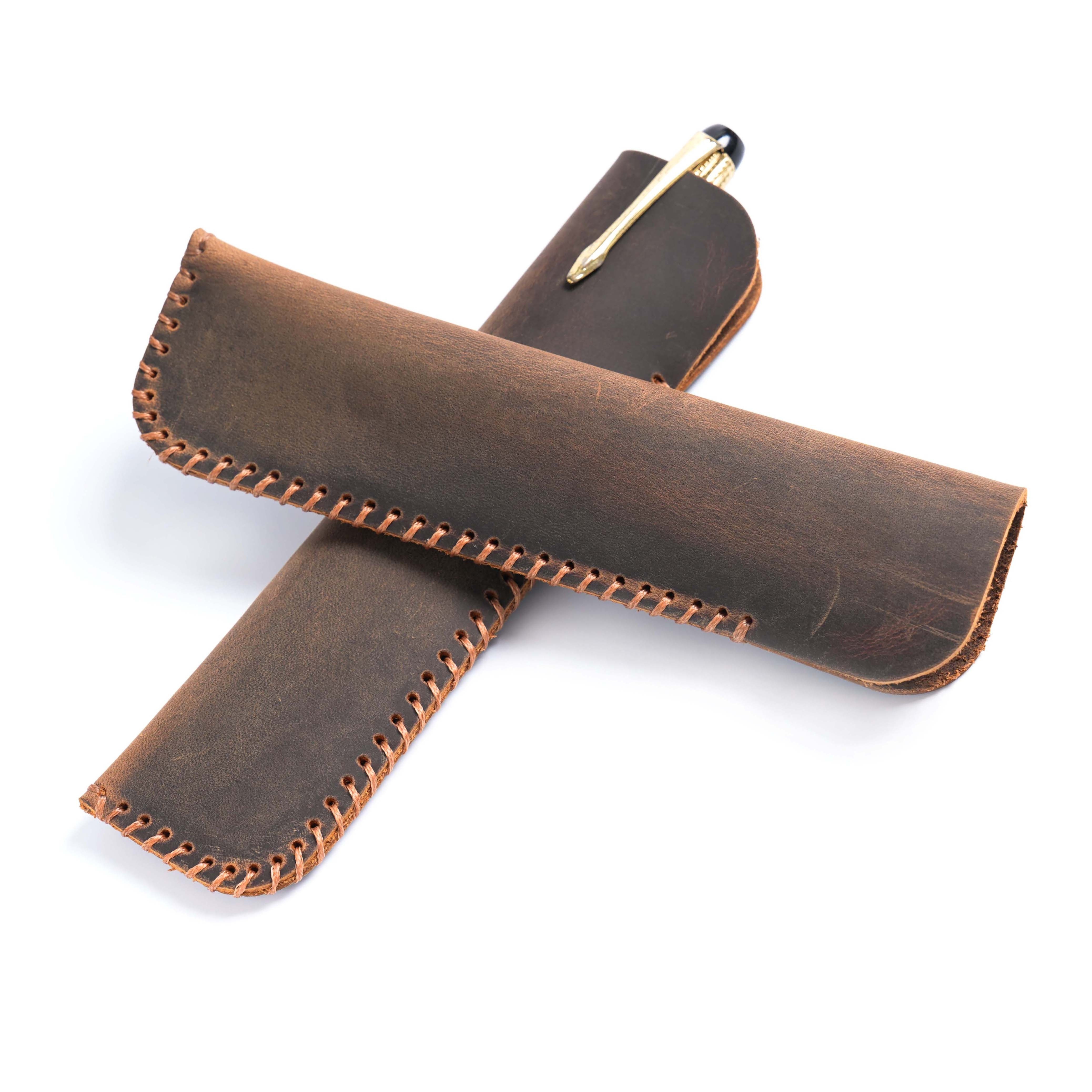 

Pen Case Cowhide Full Grain Pen Bag Personalized Retro Pure Handmade Cowhide Knife Case Outdoor Sports Protection Case