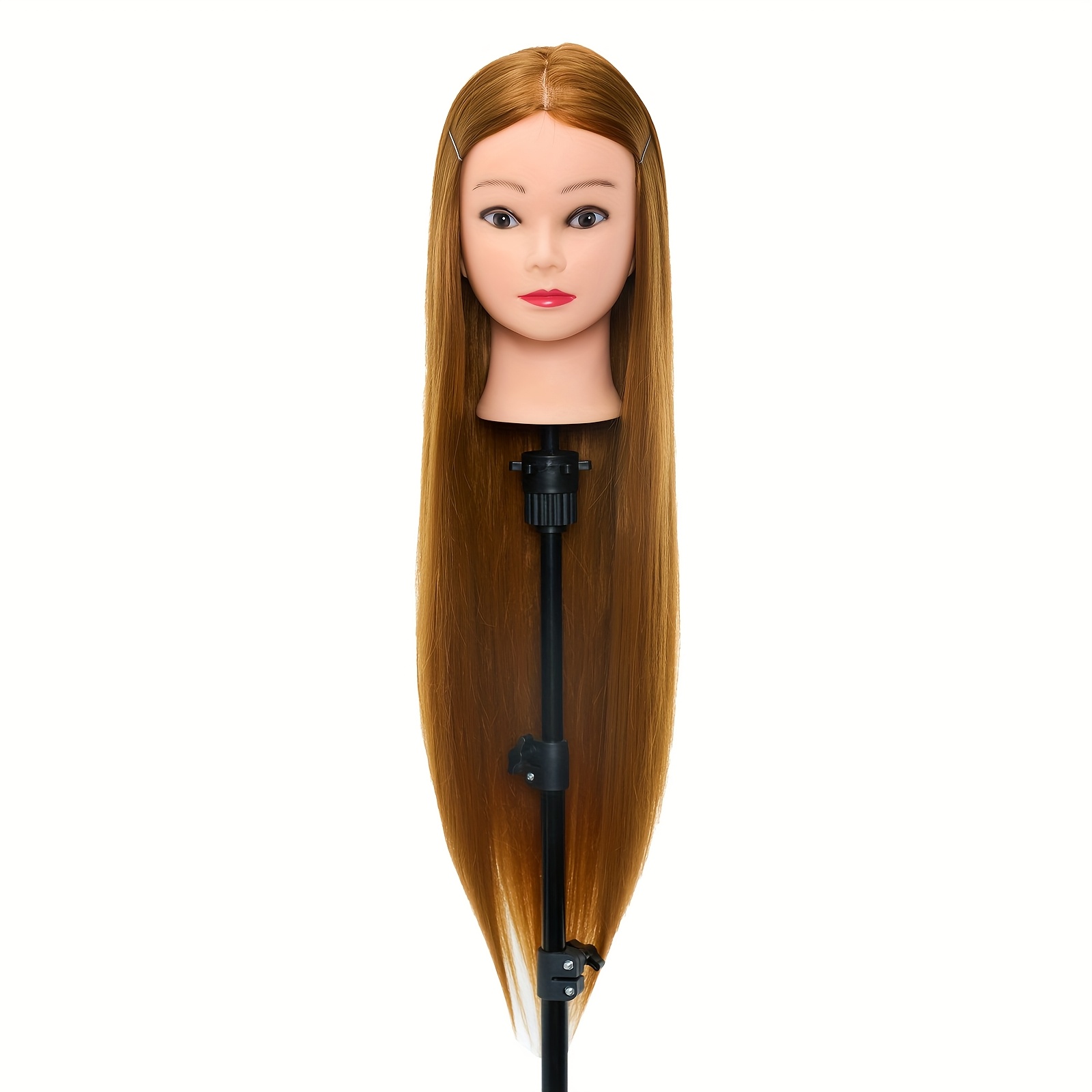 30" 75cm Long Hair Training Head Mannequin For Braiding, Professional Hairdressing Doll Heads For Salon Practice