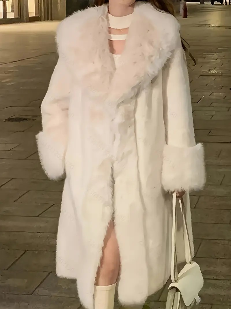 Women'S Elegant Faux Fur Coat