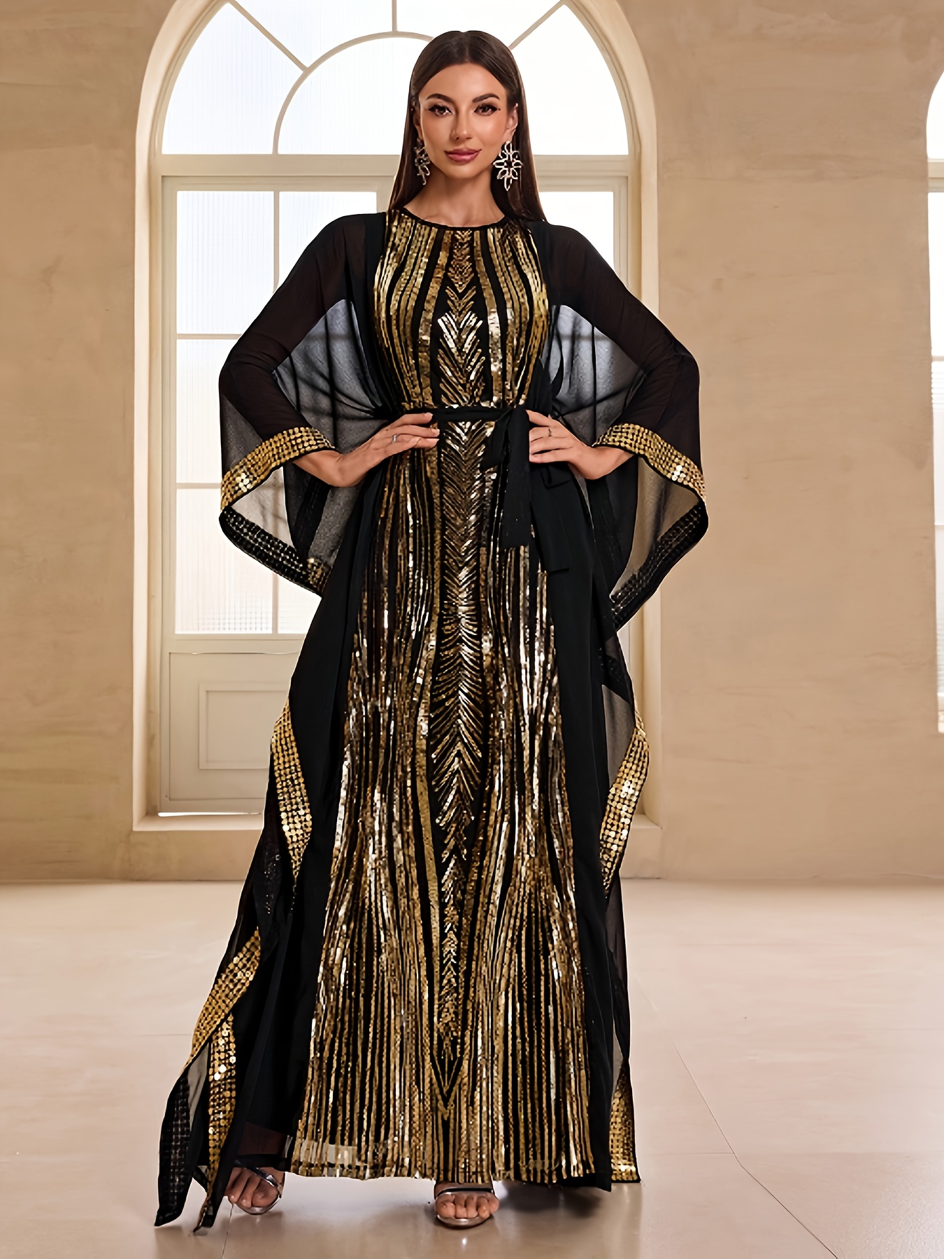 blue dress for baby girl Plus Size Unique Gold Sequin Black Organza Prom Dress