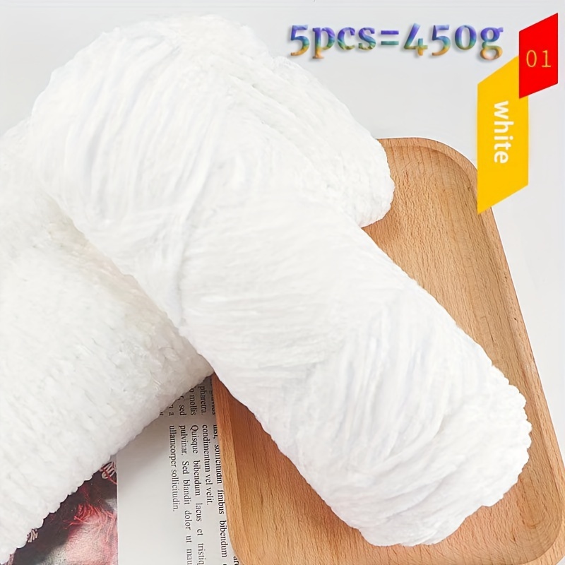 E-shop Chenille Warmes Plüsch Mini Eisstäbchen Garn Handstrick Produktionsnadel Basteln Mode Warmer Pullover Stück Schal Mütze Decke Kissen Etc. 5
