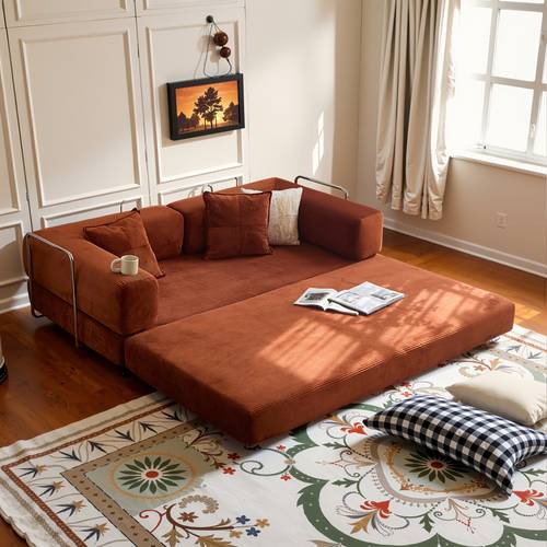 boneless sofa bed modern cloud couch folding sofa bed in a box compressed memory foam sofa with washable sofa cover for living room bedroom apartment