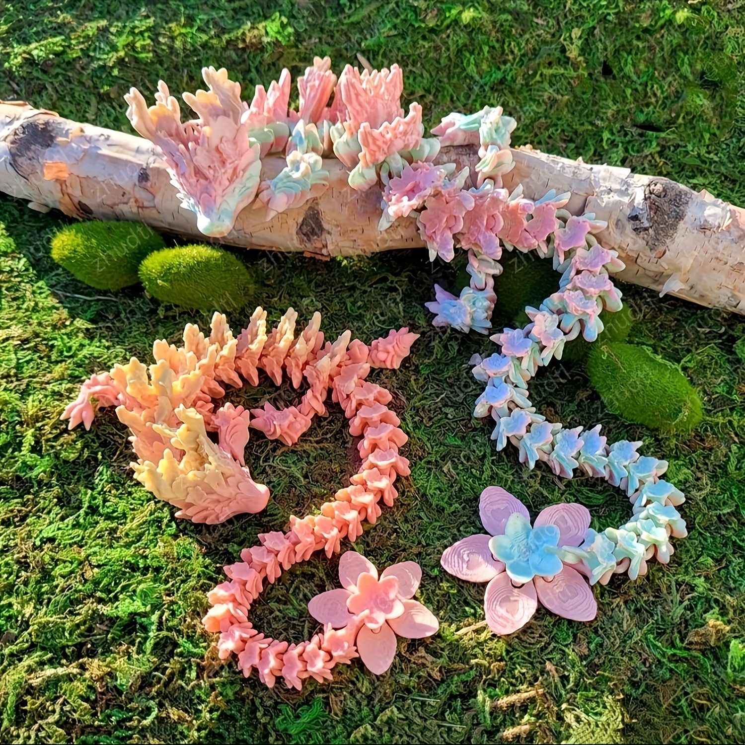 TEMU 12" Figurine - 3d Printed Candy-colored Cherry Dragon, Articulated Joints For Poses, Resin For Bedroom Or Desk, Unique Gift For Valentine's Day, Birthdays, And Fantasy Lovers