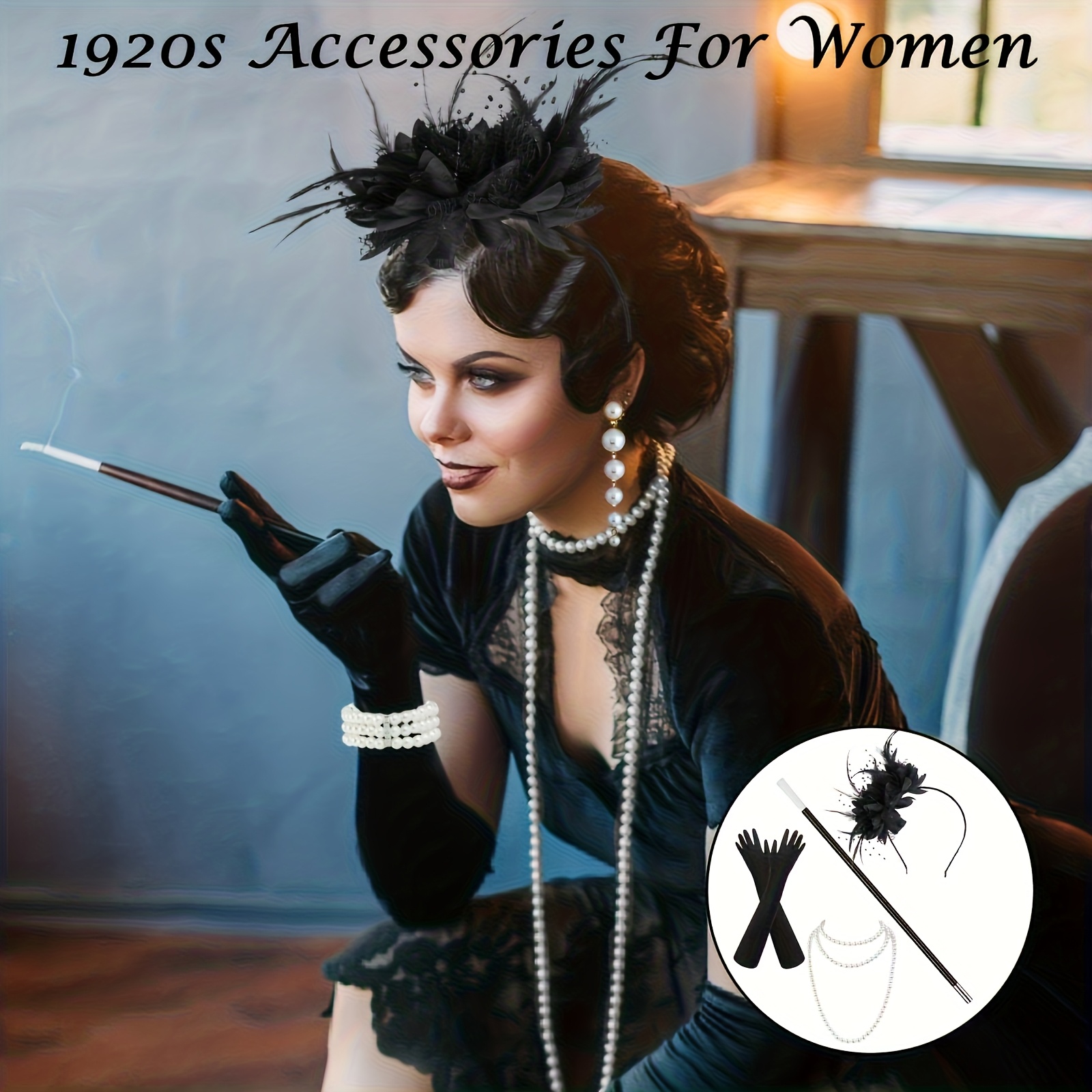 roaring 20s flapper accessories set