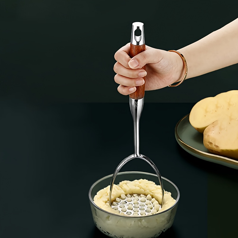 Stainless Steel Potato Ricer and Masher - Manual Hand Press Tool for Smooth Mashed Potatoes, Citrus Juicer, Vegetable and Fruit Press
