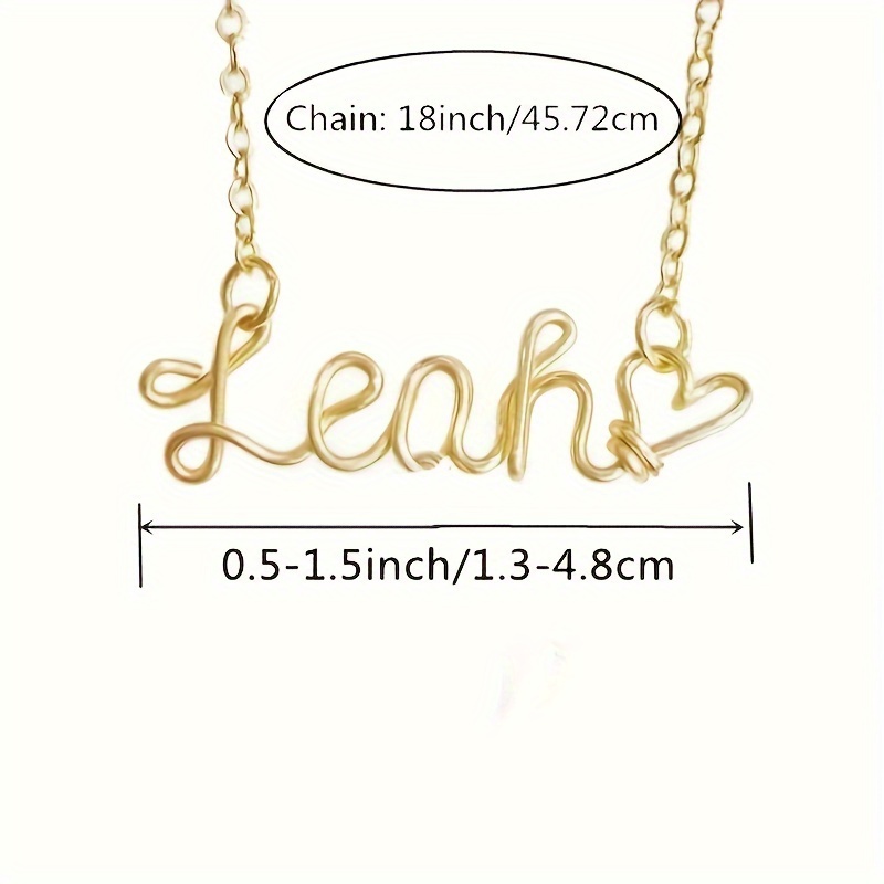 Handmade Personalized Custom Name Necklace with Accent Golden-Tone  Cursive Script Jewelry, Minimalist Everyday Necklace for Women, Birthday 