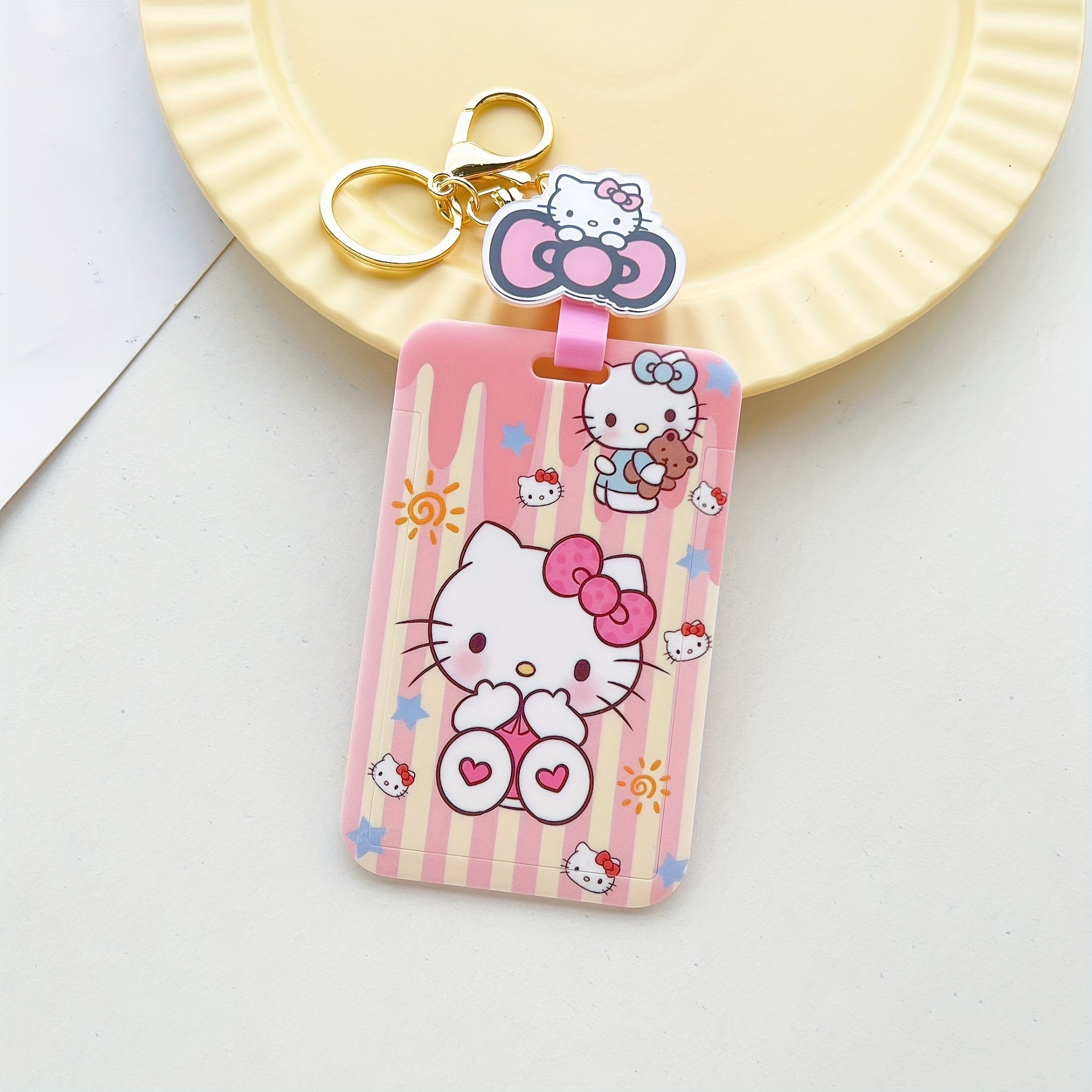 1pc My Melody Pompompurin Pochacco Telescopic ID Badge Holder Keychain Acrylic Badge Reel Name Tag, Cute Retractable ID Card Holder for Office